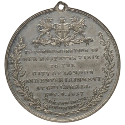 Medal - Victoria Visit to London back