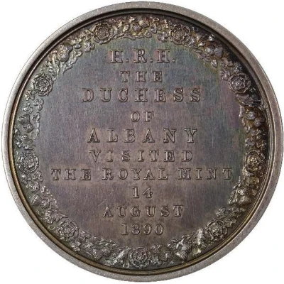 Medal - Victoria Visit to Royal Mint back