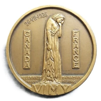 Medal - Vimy Memorial Pilgrimage ND front