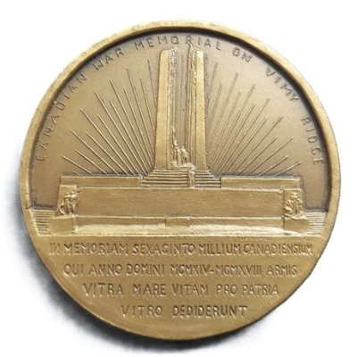 Medal - Vimy Memorial Pilgrimage ND back