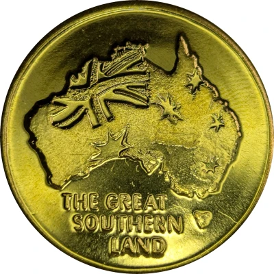 Medal - WA - Australian Map & Flag (Tourist Souvenir) ND front