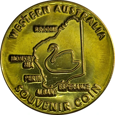 Medal - WA - Bunbury; Dolphin Discovery Centre (Tourist Souvenir) ND back