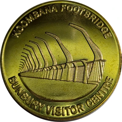 Medal - WA - Bunbury; Visitor Centre (Tourist Souvenir) ND back