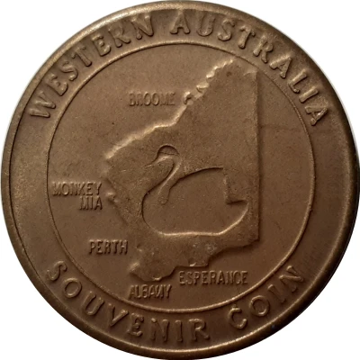 Medal - WA - Busselton Jetty (Tourist Souvenir) ND back