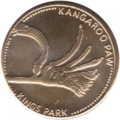 Medal - WA - Kings Park - Kangaroo Paw (Tourist Souvenir) ND front