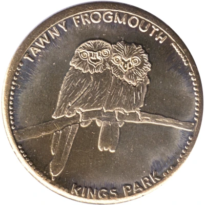 Medal - WA - Kings Park - Tawny Frogmouth (Tourist Souvenir) ND front