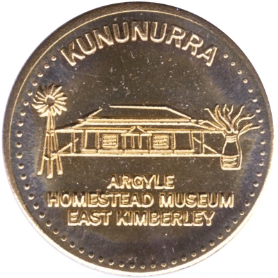 Medal - WA -Kununurra - Argyle Homestead (Tourist Souvenir) ND front