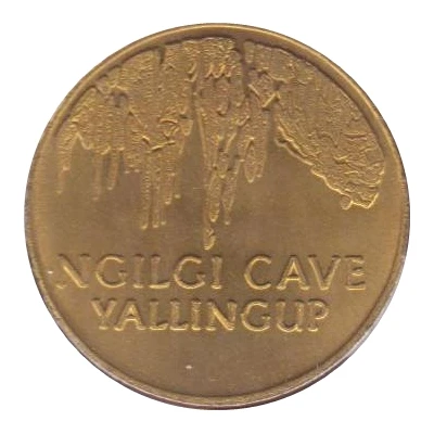 Medal - WA - Ngilgi Cave Yallingup (Tourist Souvenir) ND front