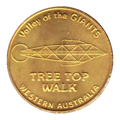 Medal - WA - Tree Top Walk (Tourist Souvenir) ND front