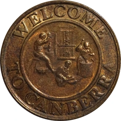 Medal - Welcome to Canberra RAM Bronze Mint Token ND back