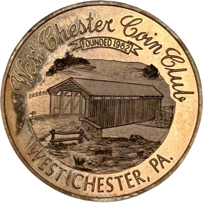 Medal - West Chester Coin Club West Chester, Pennsylvania back