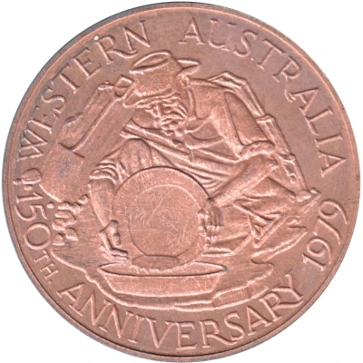 Medal - Western Australia 150th Anniversary History of Mining back