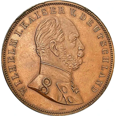 Medal - Wilhelm I Announcement of the protectorate of Lüderitzland ND front