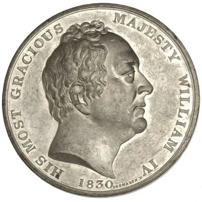Medal - William IV Accession; Thomason, white metal front