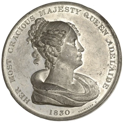 Medal - William IV Accession; Thomason, white metal back