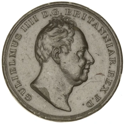 Medal - William IV Death; T. Halliday, white metal front