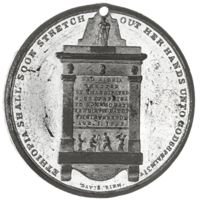 Medal - William Knibb Emancipation of the British West Indies back