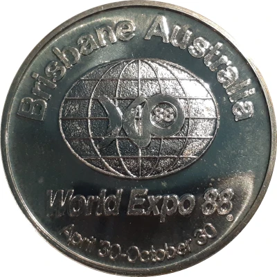 Medal - World Expo 1988 Brisbane, Queensland; Silver front