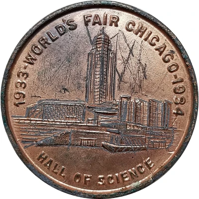 Medal - World's Fair Chicago Hall of Science back