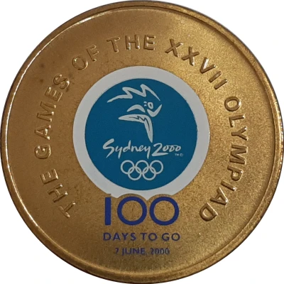 Medal - XXVII Olympic Games Sydney 100 Days to Go front