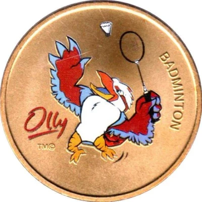 Medal - XXVII Olympic Games Sydney Olly Badminton - Alternate Version back