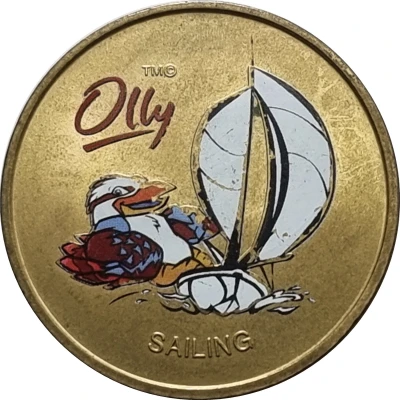 Medal - XXVII Olympic Games Sydney Olly Sailing - Alternate Version back