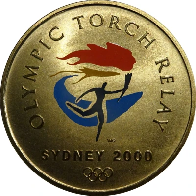 Medal - XXVII Olympic Games; Sydney Torch Relay 100 Day Celebration front