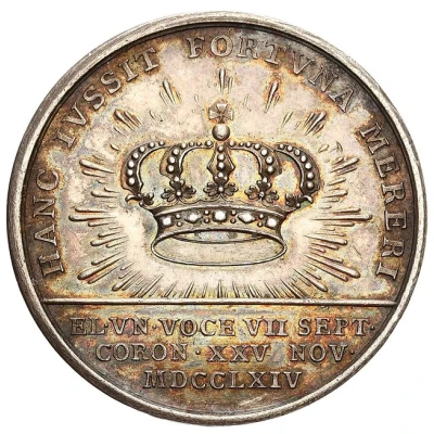 Medal koronacyjny - Stanisław August Poniatowski Londyn back