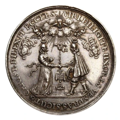 Medal zaślubinowy - Władysław IV Waza Gdańsk ND front