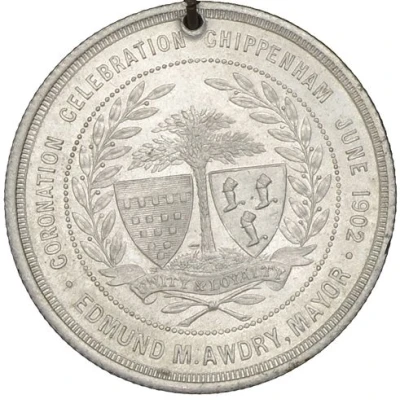 Medalet - Edward VII Coronation; Chippenham back
