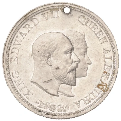 Medalet - Edward VII Coronation; Wigan front