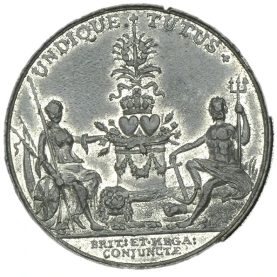 Medalet - George III Coronation; B.G., white metal back