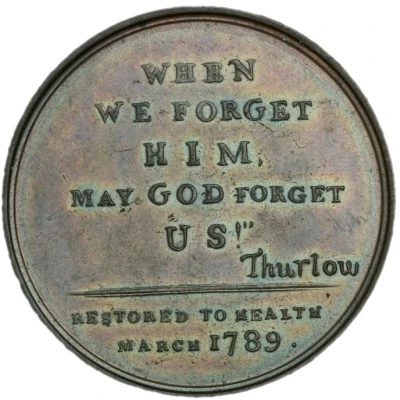 Medalet - George III Recovery; bronze back