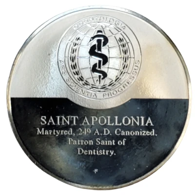 Medallic History of Dentistry Saint Apollonia back