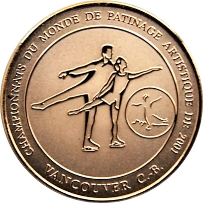 Medallion - 2001 World Figure Skating Championships Pair back