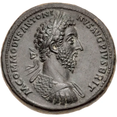 Medallion - Commodus Commodus holding Victoria front