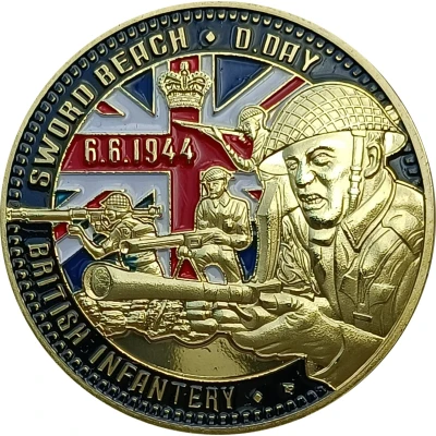 Medallion D-Day Gold Beach - 50th Northumbrian ND back