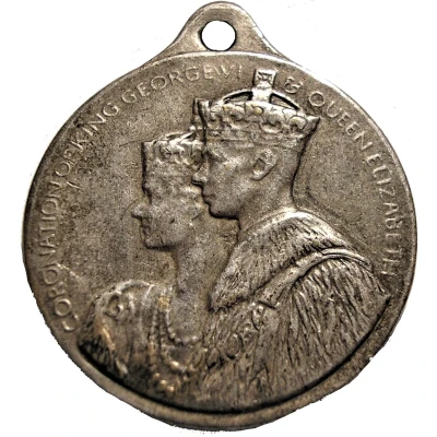 Medallion - George VI and Elizabeth Coronation Britannia front