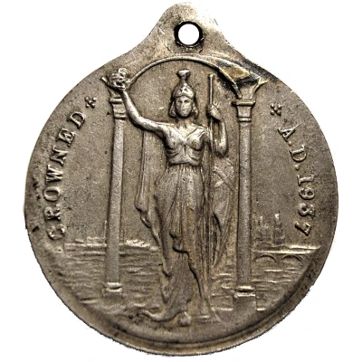 Medallion - George VI and Elizabeth Coronation Britannia back
