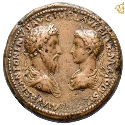 Medallion - Marcus Aurelius and Commodus Mars front