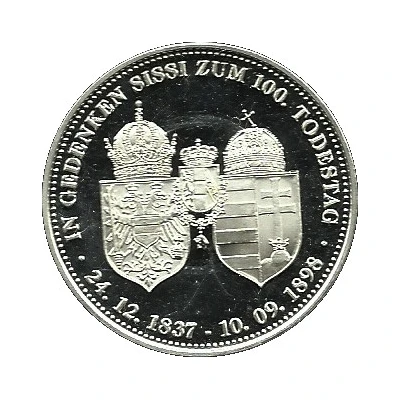 Medallion - Queen Elizabeth "Sissi" 100th Death Anniversary back