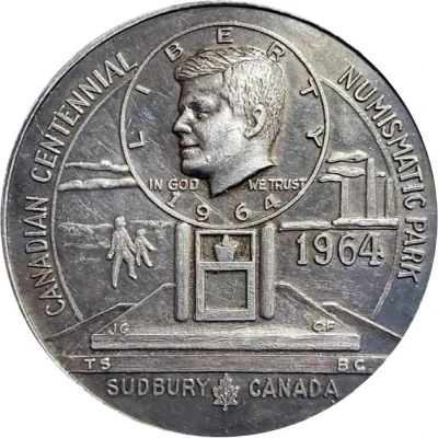 Medallion - Sudbury "Numismatic Park" Kennedy Half Dollar Memorial front