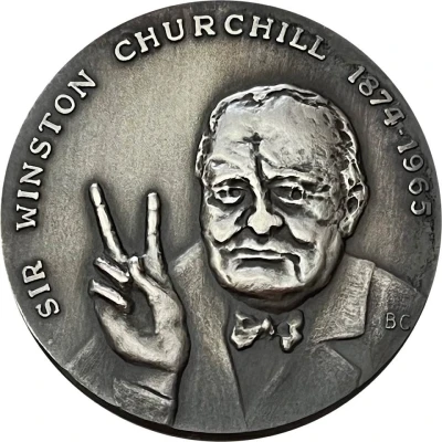 Medallion - Sudbury "Numismatic Park" "Sir Winston Churchill"; silver ND front