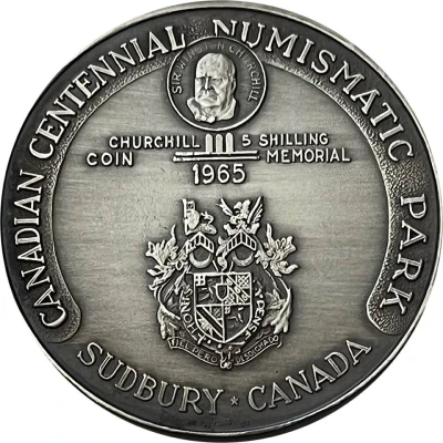 Medallion - Sudbury "Numismatic Park" "Sir Winston Churchill"; silver ND back