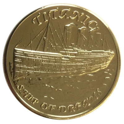 Medallion - Titanic Ship of Dreams 24k fine plate medallion ND front