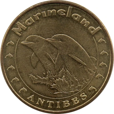 Monnaie de Paris Tourist Token - Antibes Marineland - Les dauphins - 10 dauphins front