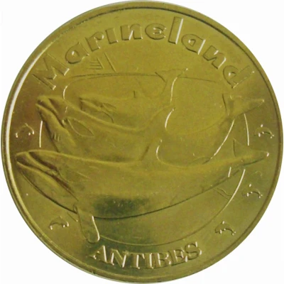 Monnaie de Paris Tourist Token - Antibes Marineland - Les orques - 5 dauphins front