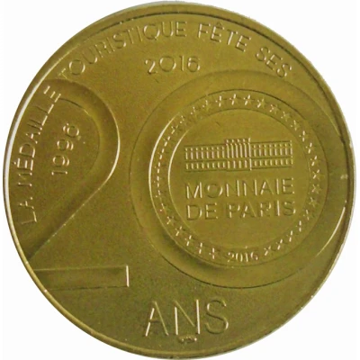 Monnaie de Paris Tourist Token - Antibes Marineland - Les orques - 5 dauphins back