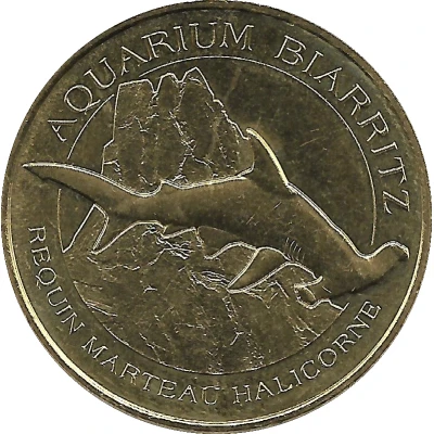 Monnaie de Paris Tourist Token - Aquarium de Biarritz Requin marteau Halicorne front