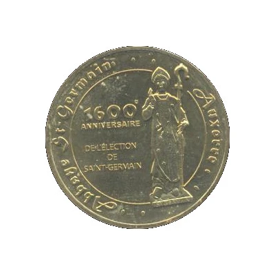 Monnaie de Paris Tourist Token - Auxerre Abbaye Saint-Germain - 1600e anniversaire de l'élection de Saint-Germain front